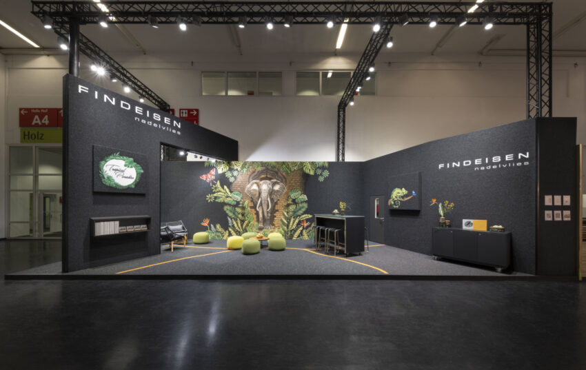 Tropical Paradise - der Messestand von FINDEISEN auf der BAU 2023.